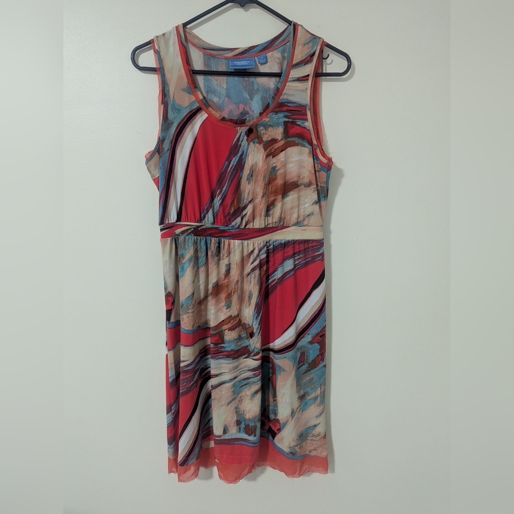 Simply Vera by Vera Wang Women's Size S Abstract Print Sleeveless Top Stretch